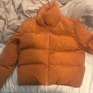 SHEIN Orange Puffer Jacket